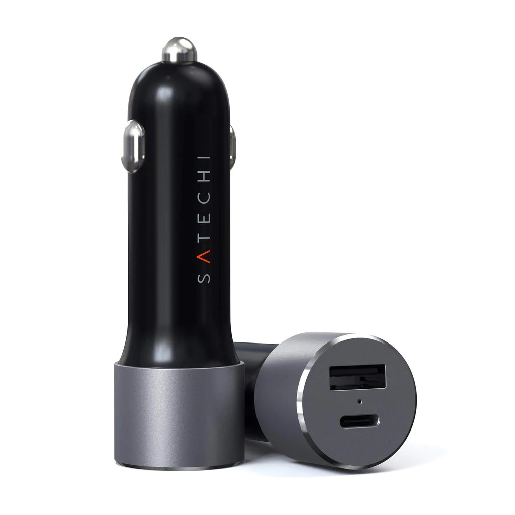 Satechi 2-Port car charger (72W) - space gray
