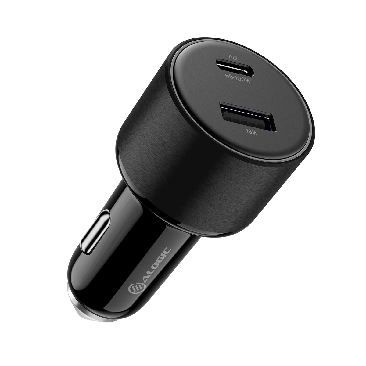 Alogic Rapid Power 2-port car charger (100W) - black