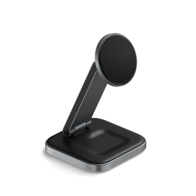 Satechi 2-in-1 Foldable Qi2 wireless charging stand