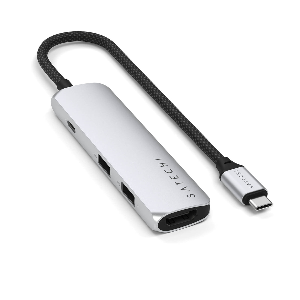 Satechi USB-C 4-in-1 Slim multiport adapter (4K) - silver