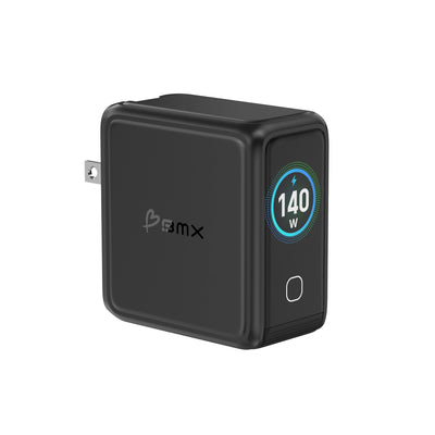 BMX GaNsta laptop travel charger with LCD display (140W)