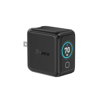 BMX GaNsta laptop travel charger with LCD display (70W)