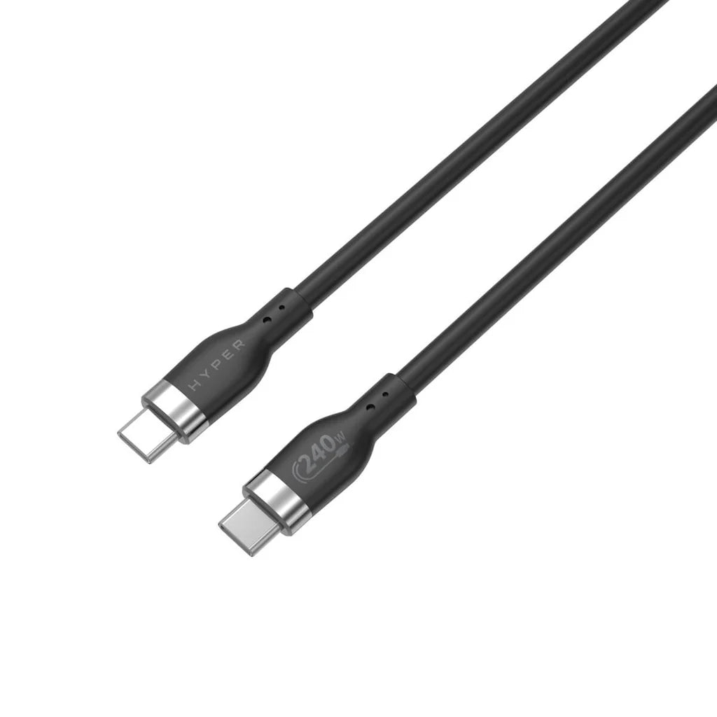Hyper HyperJuice silicone USB-C to USB-C cable (2m/240W) - black