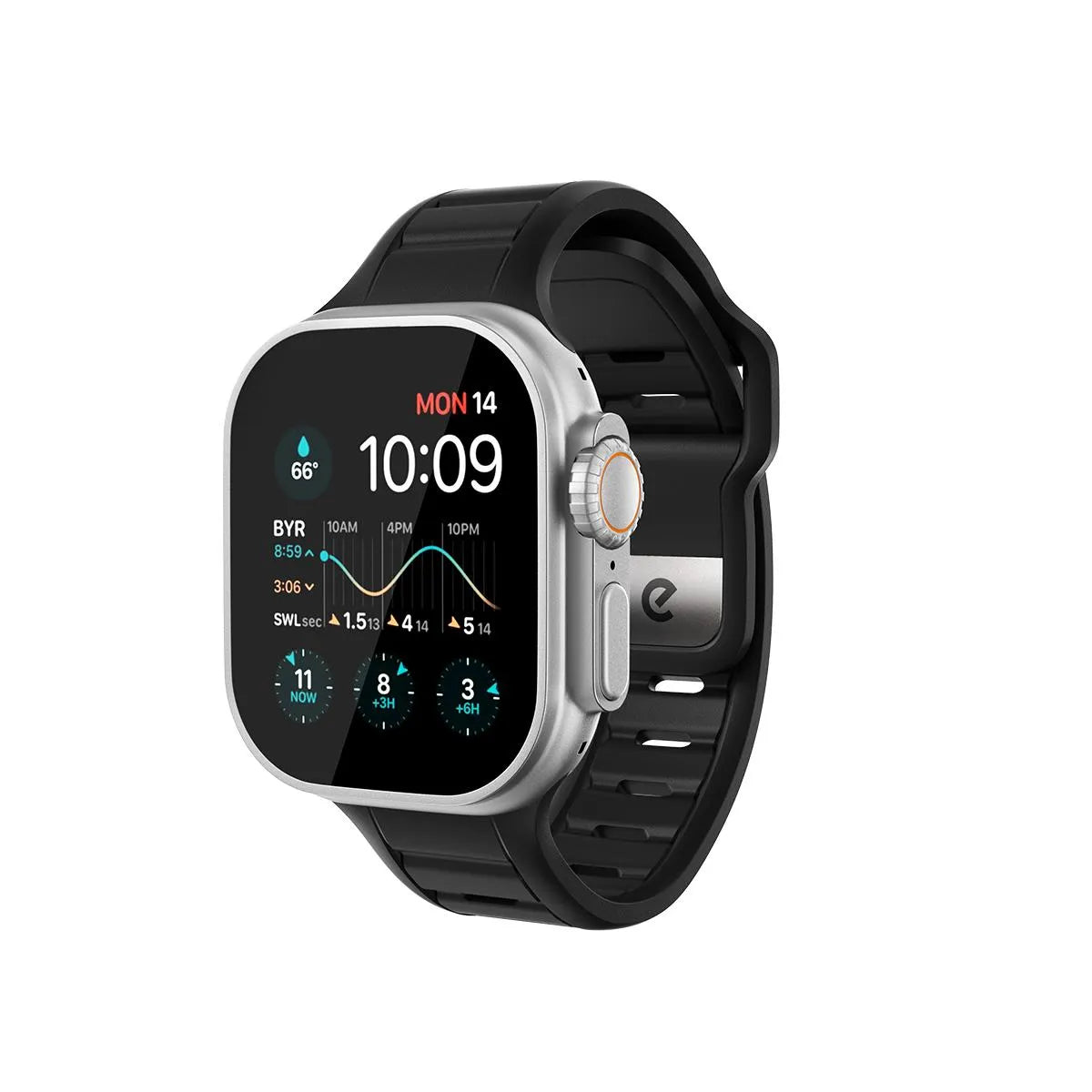 Keybudz Journey FKM band (44-49mm) - carbon black