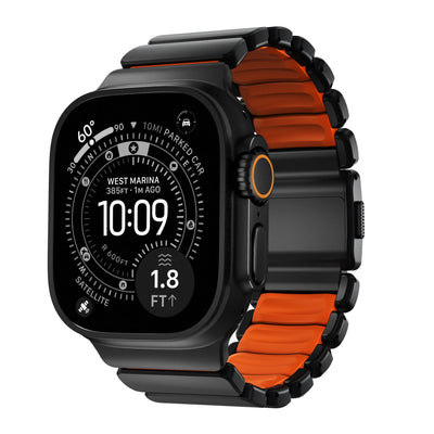 Nomad Stratos band black hardware (45-49mm)