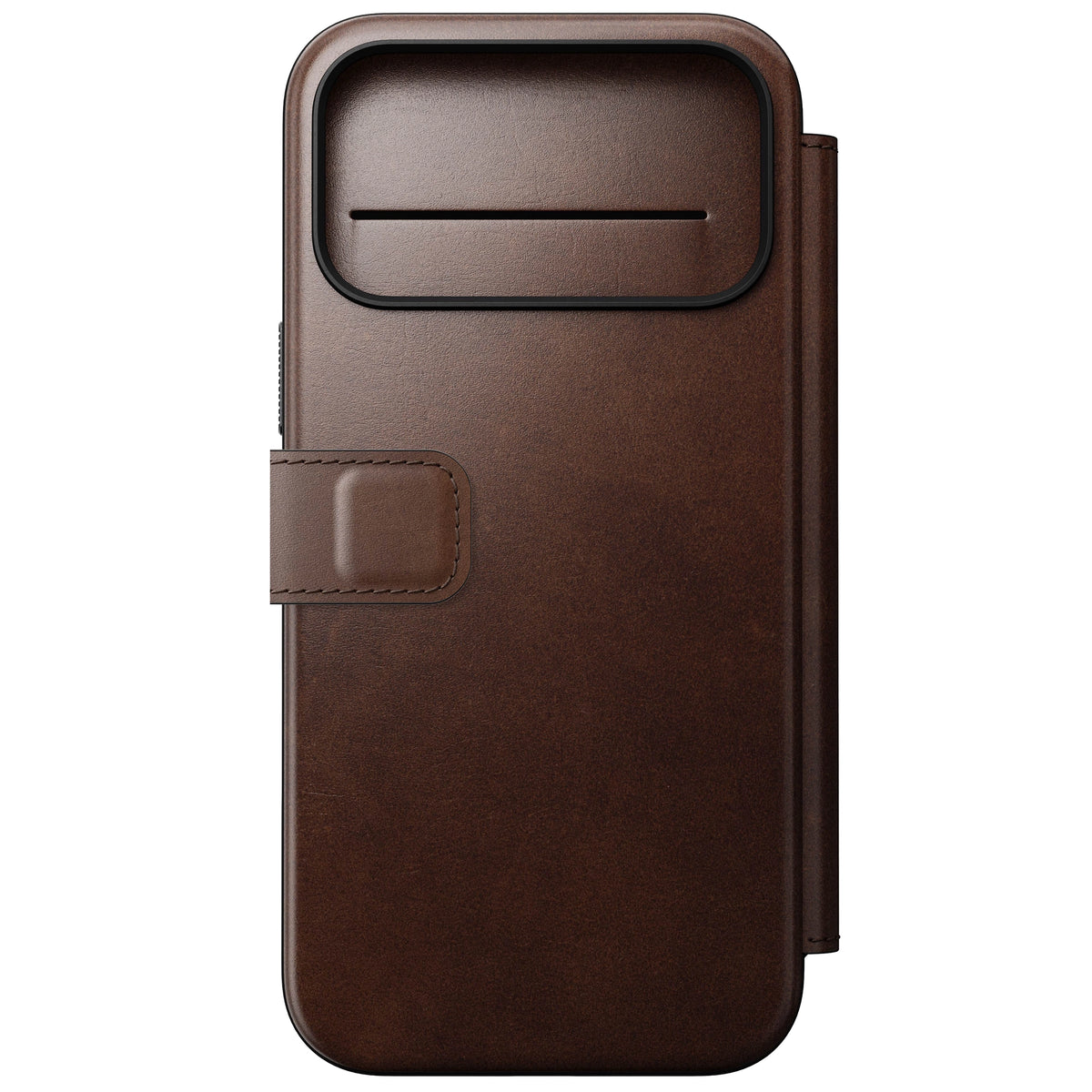 Nomad Horween leather folio iPhone 17 Pro Max - rustic brown