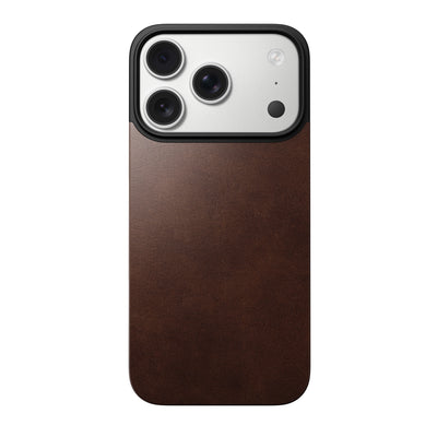 Nomad Magnetic Horween leather back iPhone 17 Pro