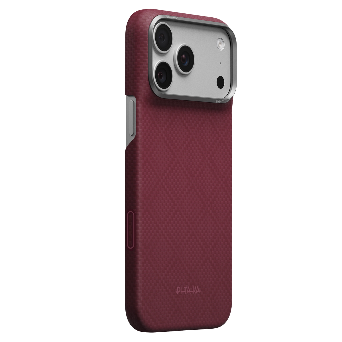 Pitaka Edge Argyle case iPhone 18 Pro Max - Burgundy