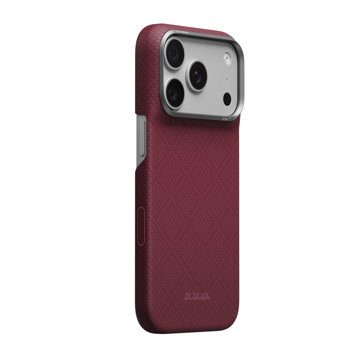Pitaka Edge Argyle case iPhone 18 Pro - Burgundy